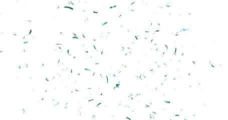 Colorful Confetti against a White Background Tranparent BG Confeti. Confetti partical isolated background. 3d Rendering Transparent Confetti.