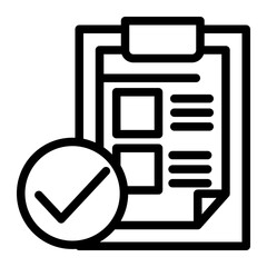 Guideline Framework Icon - Outline Style for Decision-Making Standards.