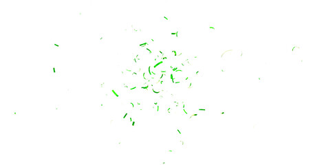 Colorful Confetti against a White Background Tranparent BG Confeti. Confetti partical isolated background. 3d Rendering Transparent Confetti.
