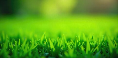 Vibrant, lush green grass, freshly cut and glistening with morning dew Perfect for spring, summer, or environmental themes A beautiful natural texture close-up , verdant, droplet, flora