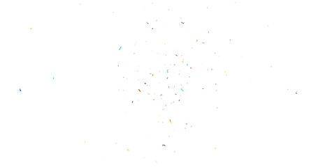 Colorful Confetti against a White Background Tranparent BG Confeti. Confetti partical isolated background. 3d Rendering Transparent Confetti.
