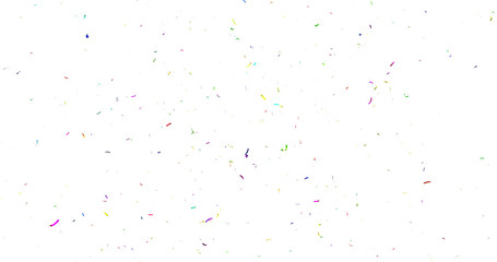 Colorful Confetti against a White Background Tranparent BG Confeti. Confetti partical isolated background. 3d Rendering Transparent Confetti.