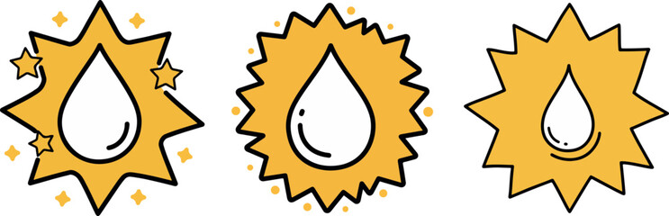World Breastfeeding Week Vector Graphics with Sunburst and Droplet Icons