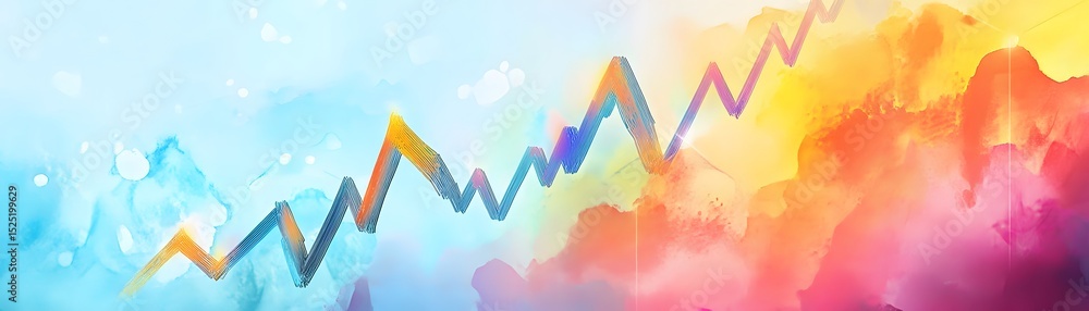 Poster vibrant abstract background featuring dynamic wave patterns and colorful gradients, ideal for presen