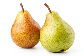 A Serene watercolor pear soft yellow and green hues