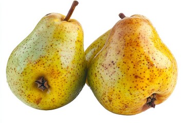 A Serene watercolor pear soft yellow and green hues
