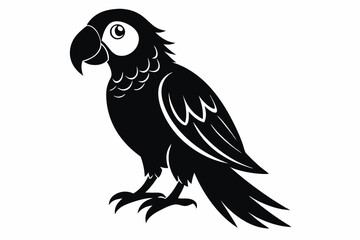 parrot sihouette black vector