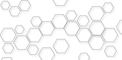 Obraz premium Geometric abstract hexagon technology background.. Abstract honeycomb background.. Vector illustration of hexagons pattern, Creative idea for medical technology or science design.