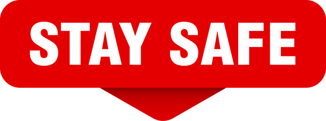 stay safe sticker. stay safe sign on transparent background