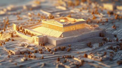 Awe inspiring Acropolis at sunrise ancient Greek architecture majestic historical landmark