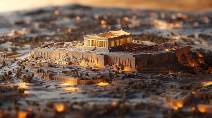 Awe inspiring Acropolis at sunrise ancient Greek architecture majestic historical landmark