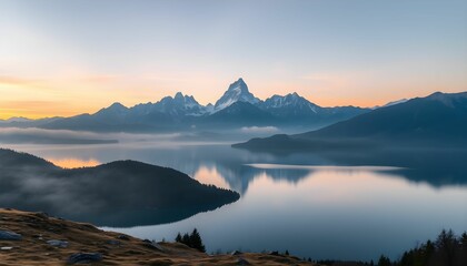 sunrise over the mountains