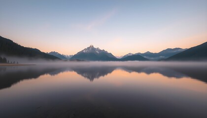Fototapeta premium sunset over the lake