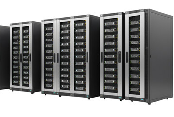 Server rack with servers installation guide
