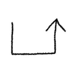 Doodle grunge emphasis arrow vector. Twist line icon, design zigzag, paint curve wave.