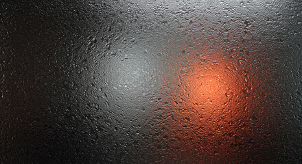 Rainy Night Lights Abstract Photography of Water Droplets on Glass