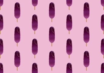 Delicious Grape jelly ice cream vector pattern illustration. Perfect for wallpapers, assets, etc.