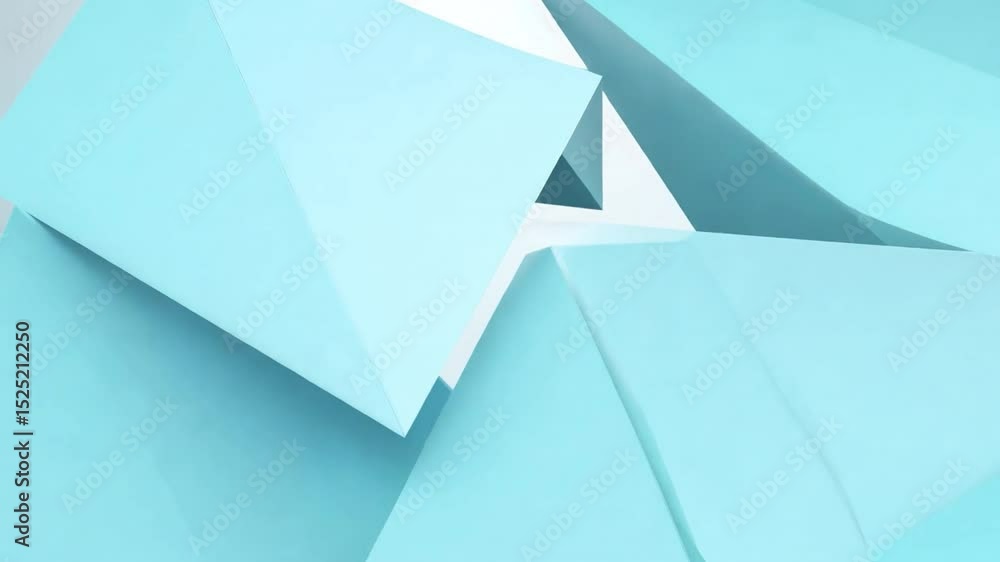 Poster creative modern abstract design overlapping light blue geometric shapes and paper composition for tr