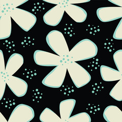 coquette seamless purple flowers pattern. Delicate petals and vibrant blossoms create an artistic and vintage botanical illustration. Perfect for wallpaper, fabric, wrapping paper and more.
