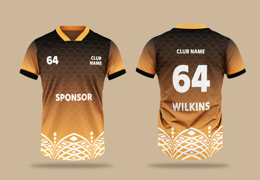 Editable Sports Jersey Design Template