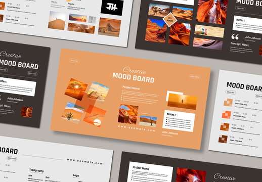 Minimal and Aesthetic Mood Board Layout Template