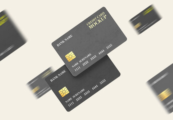 Modern Floating Credit Card Mockup Template