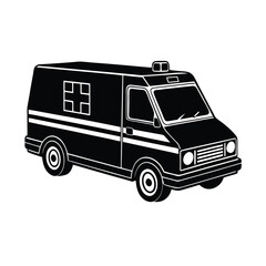 police car isolated on white