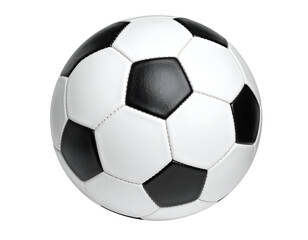 Naklejka premium Classic black and white soccer ball on a transparent background