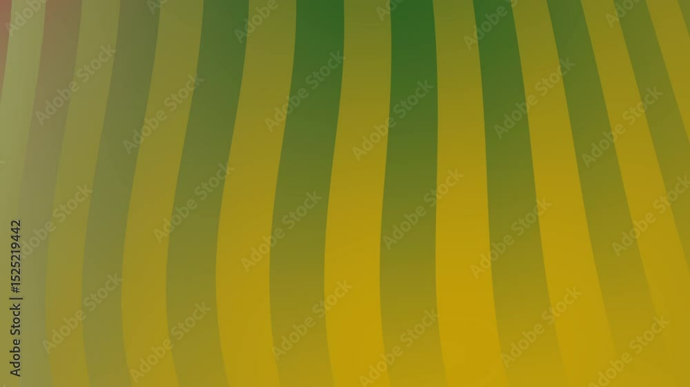 Poster abstract animation of vertical stripes in shades of green and gold. soft, gradient background create