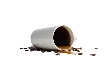 Spilled Coffee Mug Causes Mess