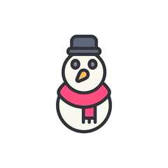 Happy Snowman Wearing A Scarf And Hat For Festive Holiday Season