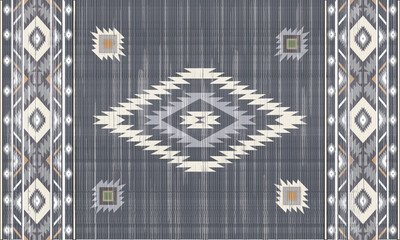 Navajo tribal vector seamless pattern. Native American ornament. Ethnic South Western decor style. Boho geometric ornament. Vector seamless pattern. Mexican blanket, rug. Woven carpet illustration