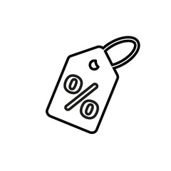 Discount tag line icon. Sale  price  special offer. Shopping concept.