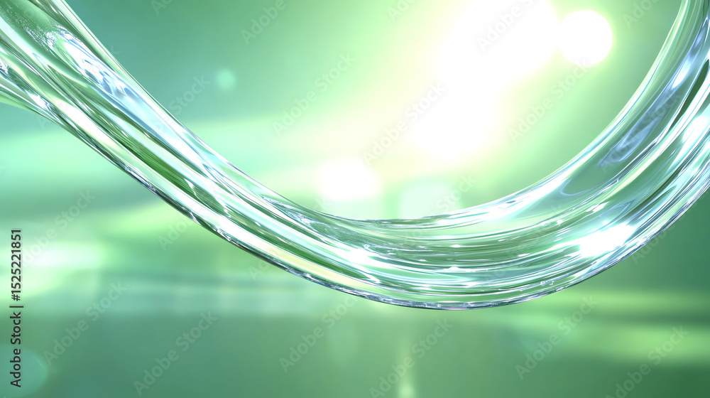 Poster a beautiful flow of water, capturing light and creating a serene atmosphere. perfect for nature and 