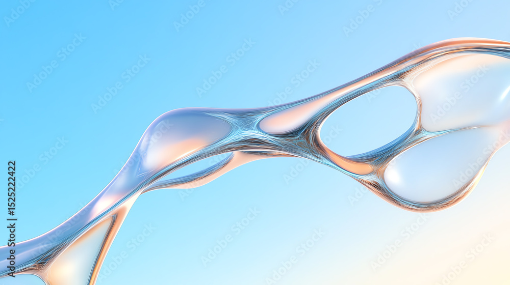 Poster A close-up of a colorful soap bubble with a vibrant gradient background, showcasing delicate shapes and reflections of light.