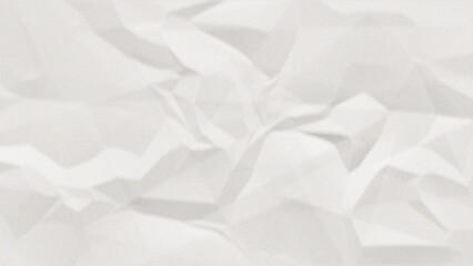 Crumpled paper background. White paper texture, vintage paper with noise and grain. Old paper wrinkles and creases, abstract minimal background, and overlay. Retro background.