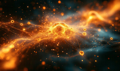 Obraz premium Abstract Energy Stream in Space