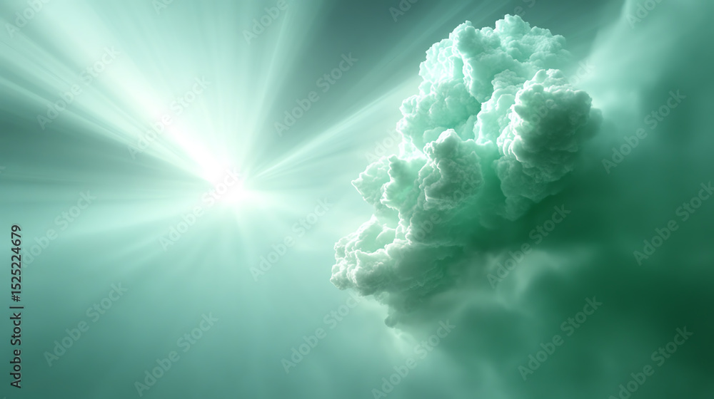 Leinwandbilder a serene view of soft clouds illuminated by sunlight, creating a tranquil and peaceful atmosphere, p