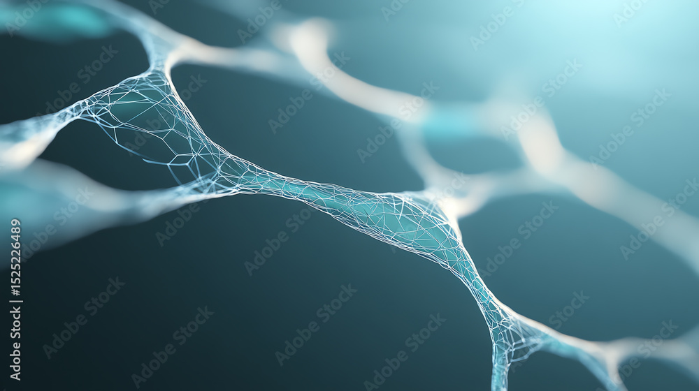 Poster abstract representation of a network, showcasing the intricate beauty and complexity of connections 
