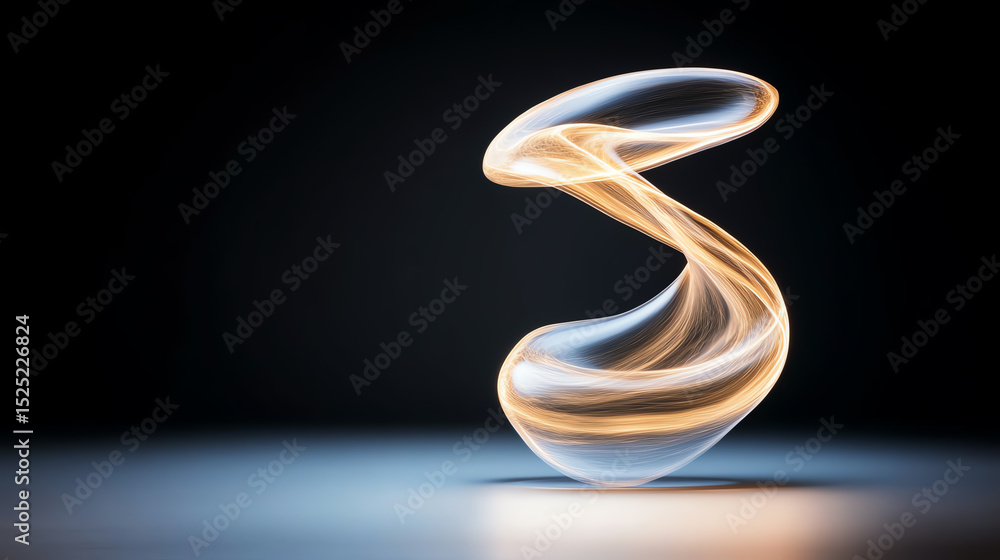 Aufkleber An abstract swirl of light and smoke creates a captivating visual effect, perfect for artistic projects and backgrounds.