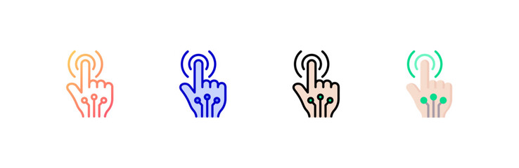 Tap icon set multiple style collection