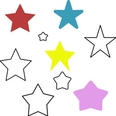 set of stars vector