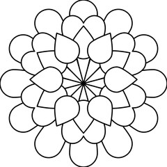 Vector Hand Drawn Mandala Background Black And White