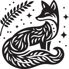 fox vector sihouette