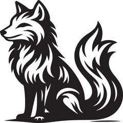 fox vector sihouette