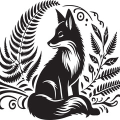 fox vector sihouette