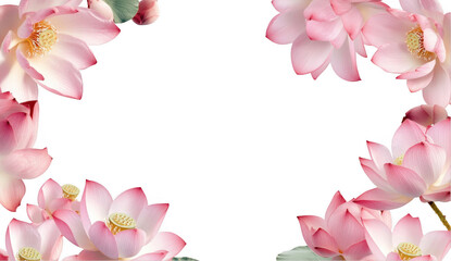 Pink Lotus Flower Frame