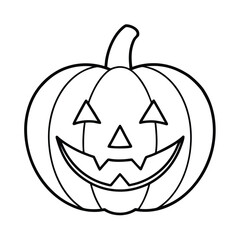 halloween pumpkin isolated on white