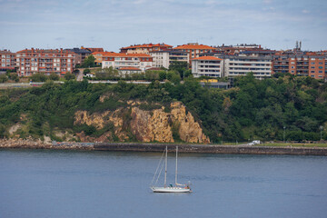 Die baskische Hafenstadt Getxo in Spanien