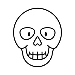 cartoon skull with a smile